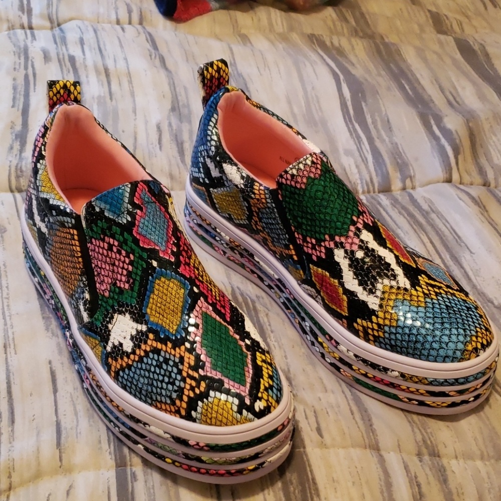 Snakeskin Canvas Sneaker